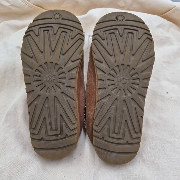 UGG Tasman Suede Leather Chestnut slip-on clog women's size 7 - Picture 5 of 6
